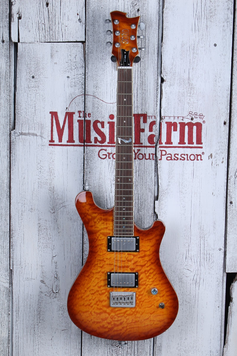 Sozo Z7 Electric Guitar Quilt Maple Top Honeyburst with Hardshell Case Z7HBQV2