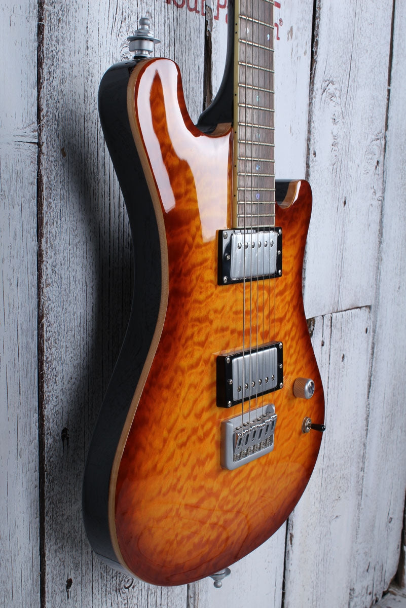 Sozo Z7 Electric Guitar Quilt Maple Top Honeyburst with Hardshell Case Z7HBQV2
