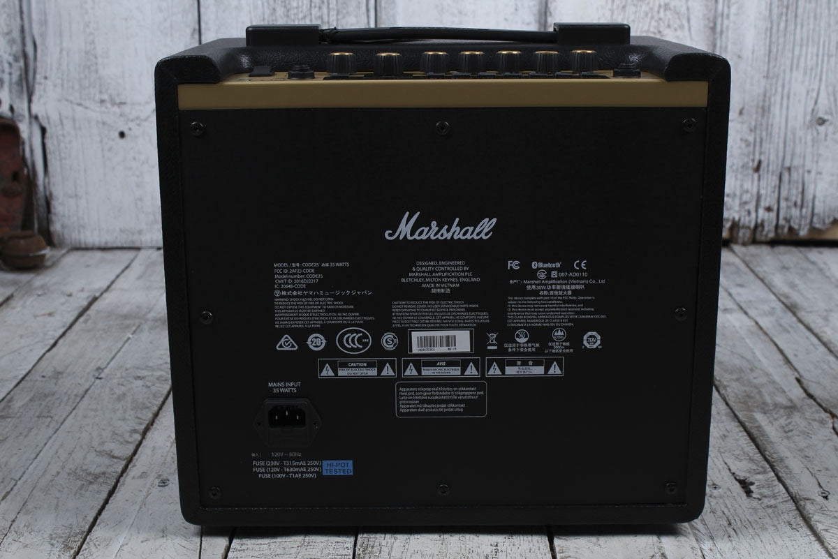 Marshall CODE 25 Electric Guitar Modeling Amplifier 25 Watt Bluetooth Combo Amp