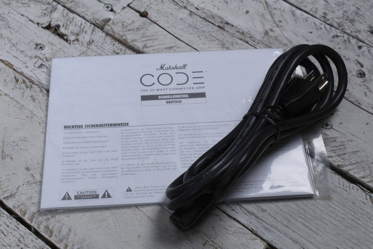 Marshall CODE 25 Electric Guitar Modeling Amplifier 25 Watt Bluetooth Combo Amp
