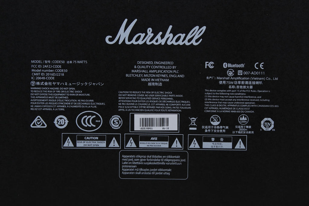 Marshall CODE 50 Electric Guitar Combo Amplifier 50 Watt 1 x 12 Digital Amp USB 