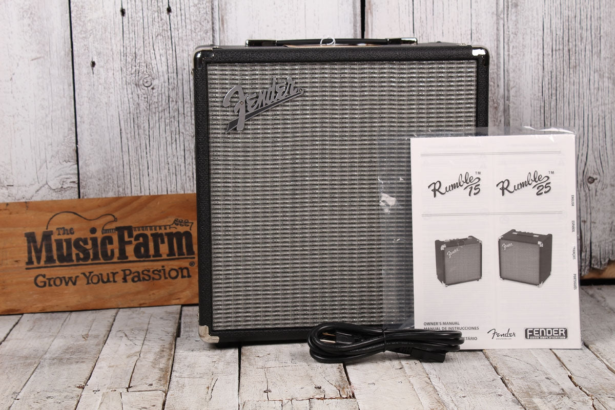 Fender Rumble 25 Electric Bass Guitar Amplifier 25 Watt 1 x 8 Solid State Amp