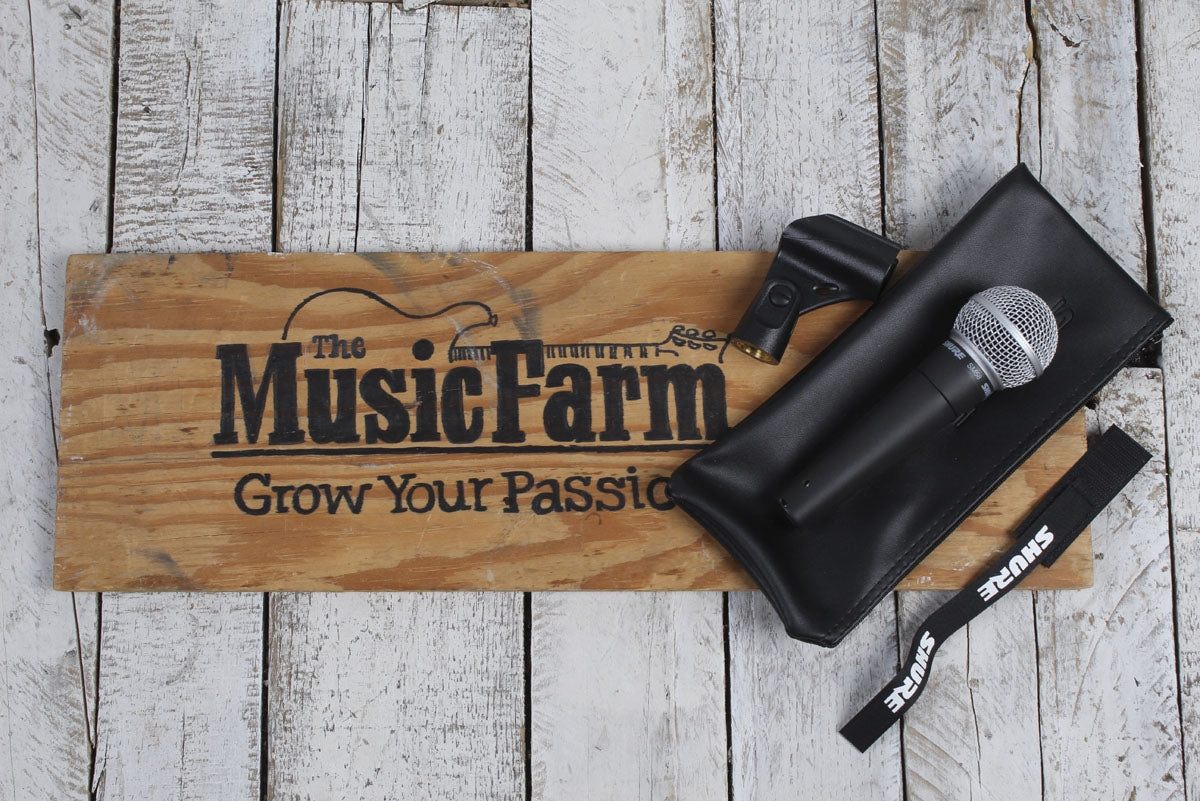 Shure SM58 Dynamic Vocal Microphone Cardioid Pickup Pattern with Clip and Pouch