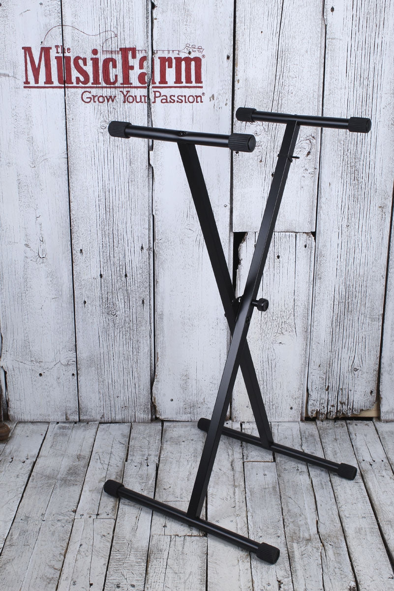 On Stage KS7190 Classic Single X Metal Keyboard Stand Adjustable Height & Width