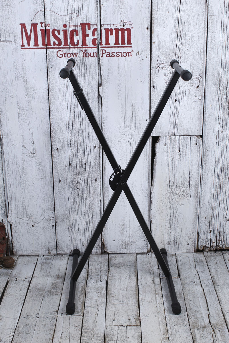 On Stage KS7190 Classic Single X Metal Keyboard Stand Adjustable Height & Width