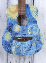 Load image into Gallery viewer, Luna Safari Starry Night Travel Guitar w/ Bag