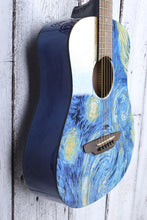 Load image into Gallery viewer, Luna Safari Starry Night Travel Guitar w/ Bag