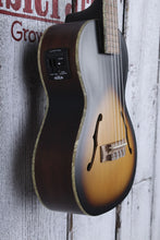 Load image into Gallery viewer, Kala Tenor Archtop Tobacco Burst Satin Ukulele Acoustic Electric Uke KA-JTE/2TS