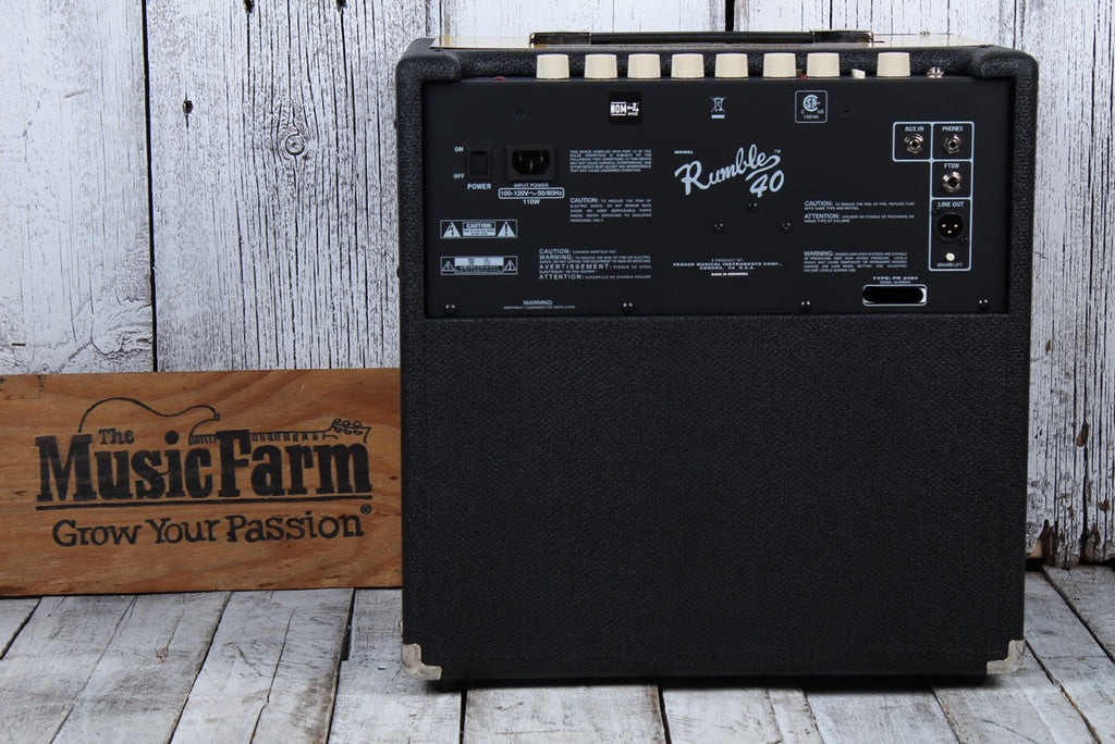 Fender® Rumble 40 Bass Electric Guitar Amplifier 40 Watt 1 x 10 Solid State Amp