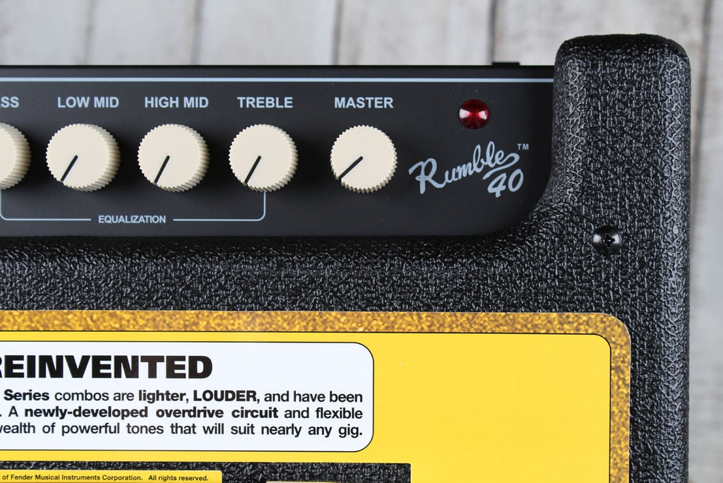 Fender® Rumble 40 Bass Electric Guitar Amplifier 40 Watt 1 x 10 Solid State Amp
