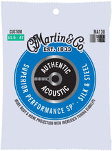Load image into Gallery viewer, Martin MA130 Authentic Silk &amp; Steel Acoustic Guitar Strings - Custom 11.5/47
