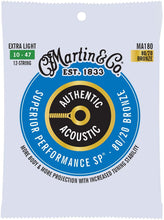 Load image into Gallery viewer, Martin MA180 Authentic 80/20 Bronze 12-String Acoustic Guitar Strings - Extra Light