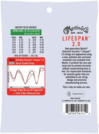 Martin MA180T Authentic Lifespan 2.0 Treated 80/20 Bronze 12-String Acoustic Guitar Strings - Extra Light