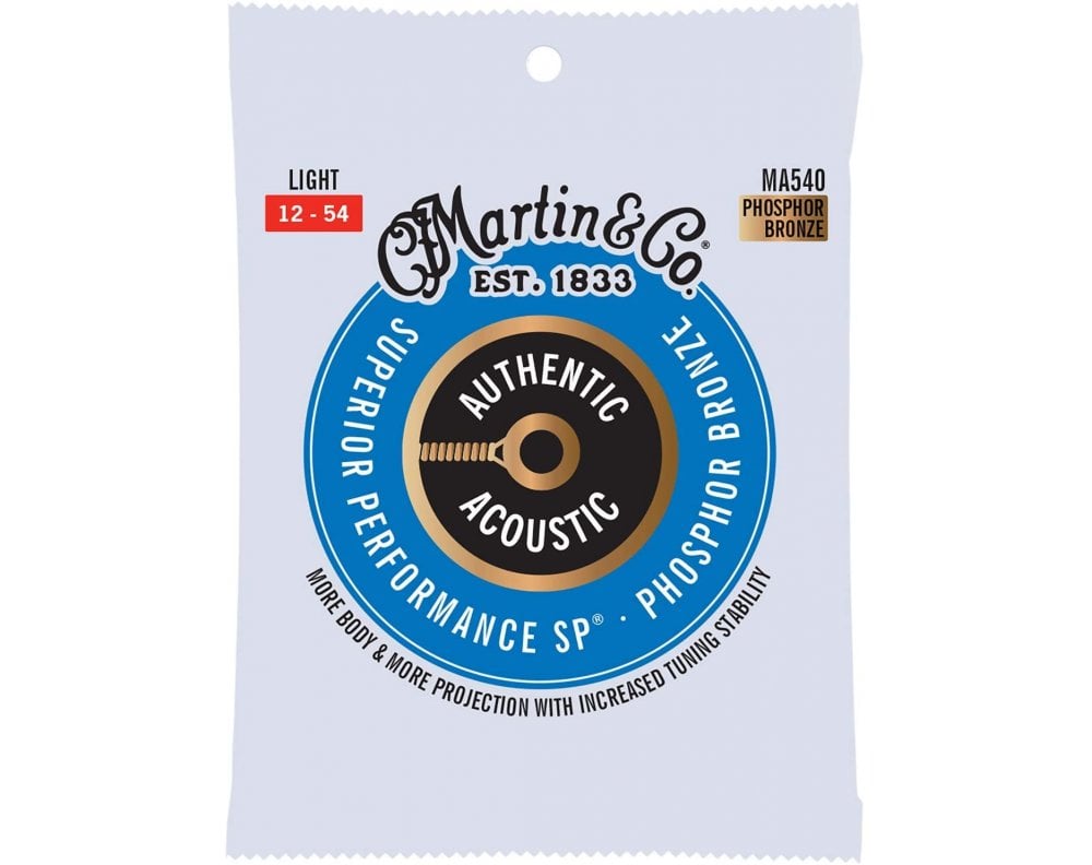 Martin MA540 Authentic Phosphor Bronze Acoustic Guitar Strings - Light