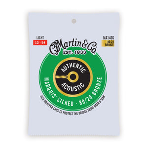 Martin MA140S Marquis Silked 80/20 Bronze Acoustic Guitar Strings - Light