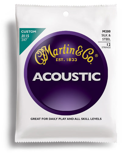 Martin M200 Silk & Steel 12-String Acoustic Guitar Strings - Custom