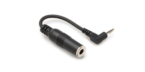 Hosa Technology MHE-100.5 Headphone Adaptor 1/4 TRS to Right-angle 3.5 mm
