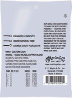 Martin MM11 Retro Monel Nickel Acoustic Guitar Strings - Custom Light