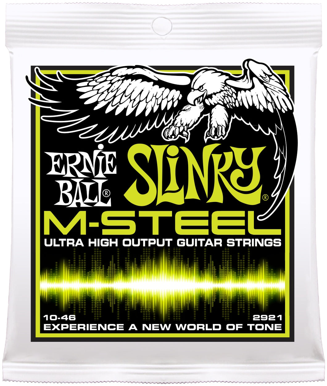 Ernie Ball 2921 M-Steel Regular Slinky Electric Guitar Strings, 10-46