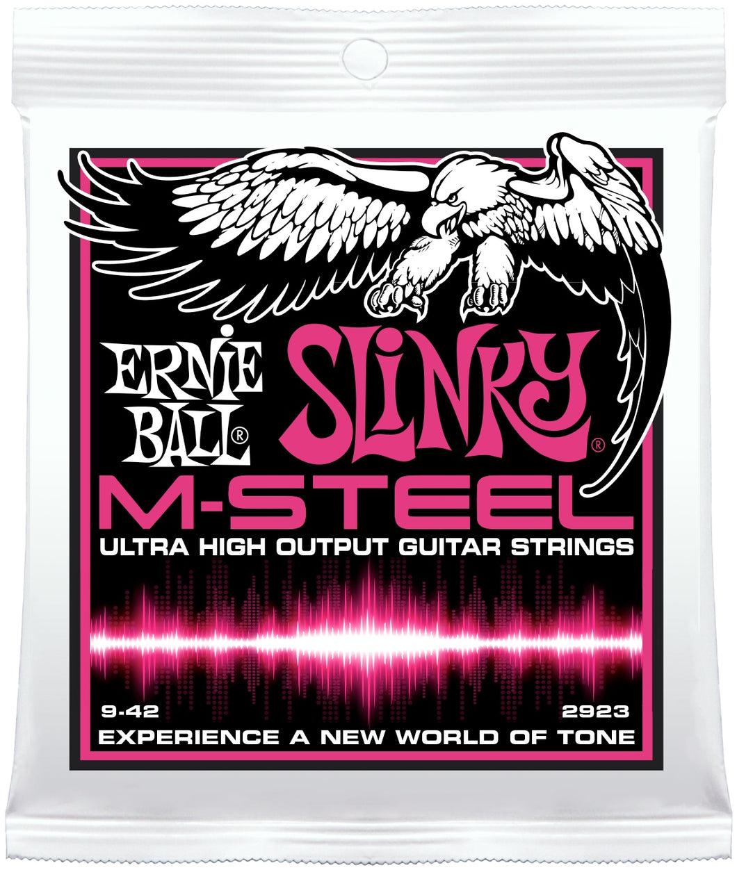 Ernie Ball 2923 M-Steel Super Slinky Electric Guitar Strings, 09-42