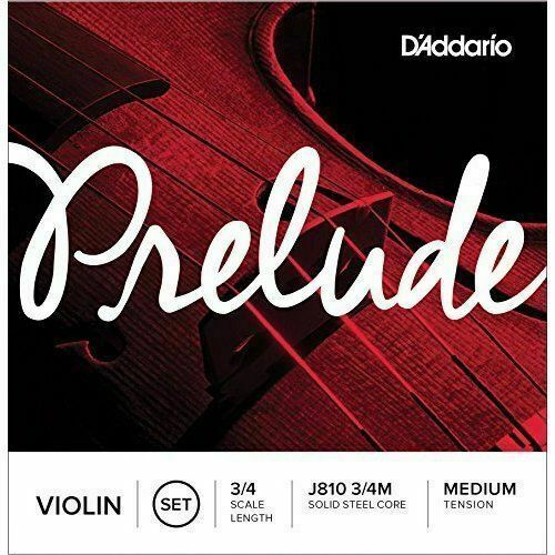 D'ADDARIO PRELUDE VIOLIN STRINGS - 3/4 MEDIUM TENSION Main image