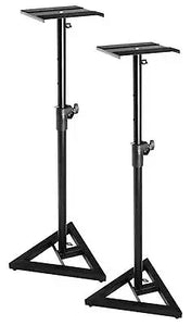 On Stage SMS6000P Pair of Studio Monitor Speaker Stands Adjustable Height Black