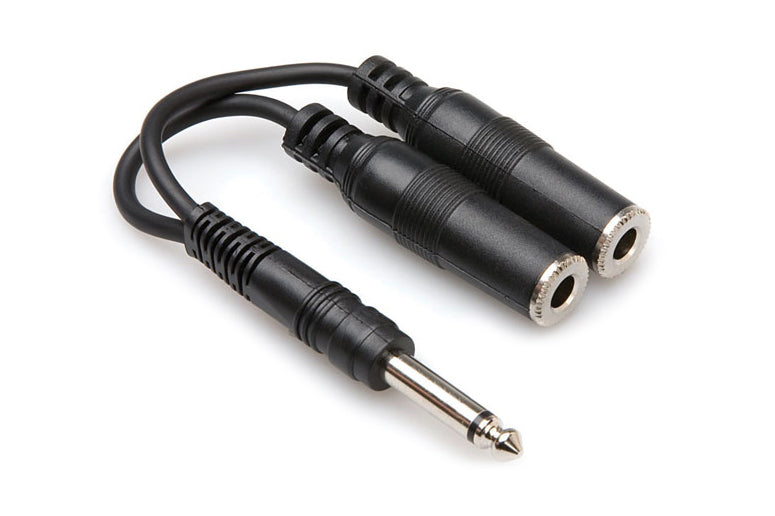 Hosa Technology YPP-111 - Stereo Breakout - Y-Cable - 1/4 TS to Dual 1/4 TS