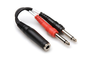 Hosa Technology YPP-136 - Stereo Breakout - Y-Cable - 1/4 TRSF to Dual 1/4 TS