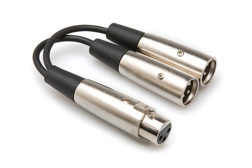 Hosa Technology YXM-121 Y Cable XLR3F to Dual XLR3M